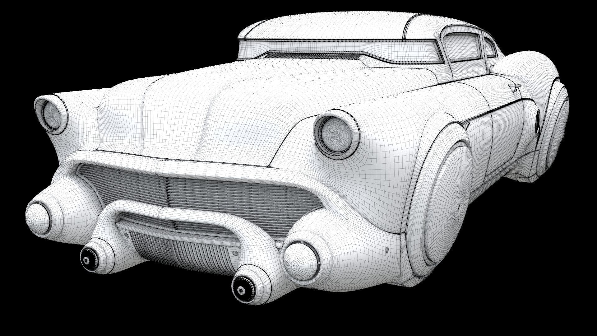 Futuristic flying car 3D model_6