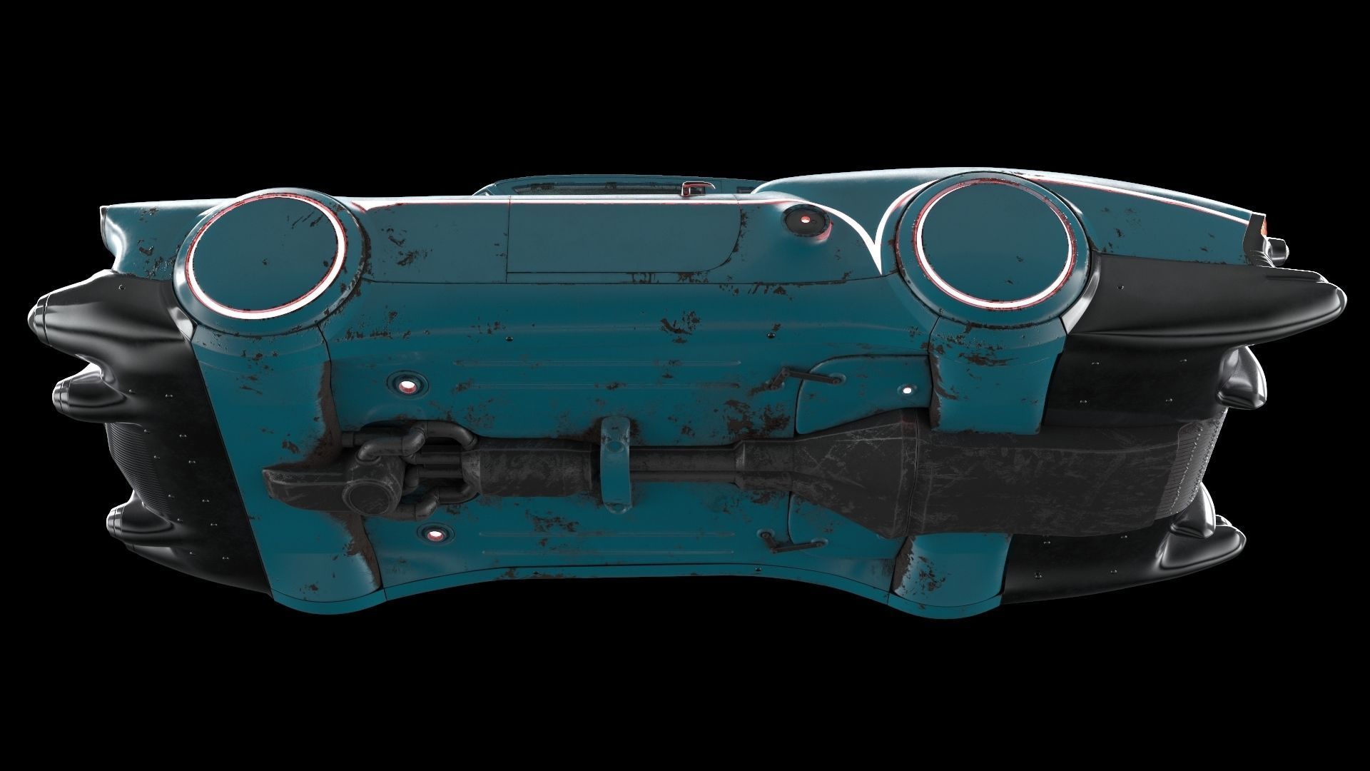 Futuristic flying car 3D model_39