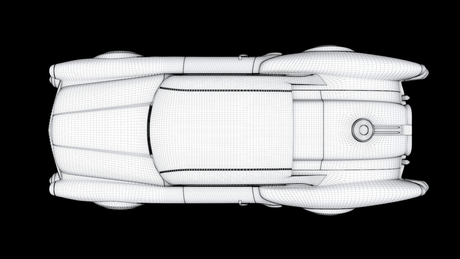 Futuristic flying car 3D model_36