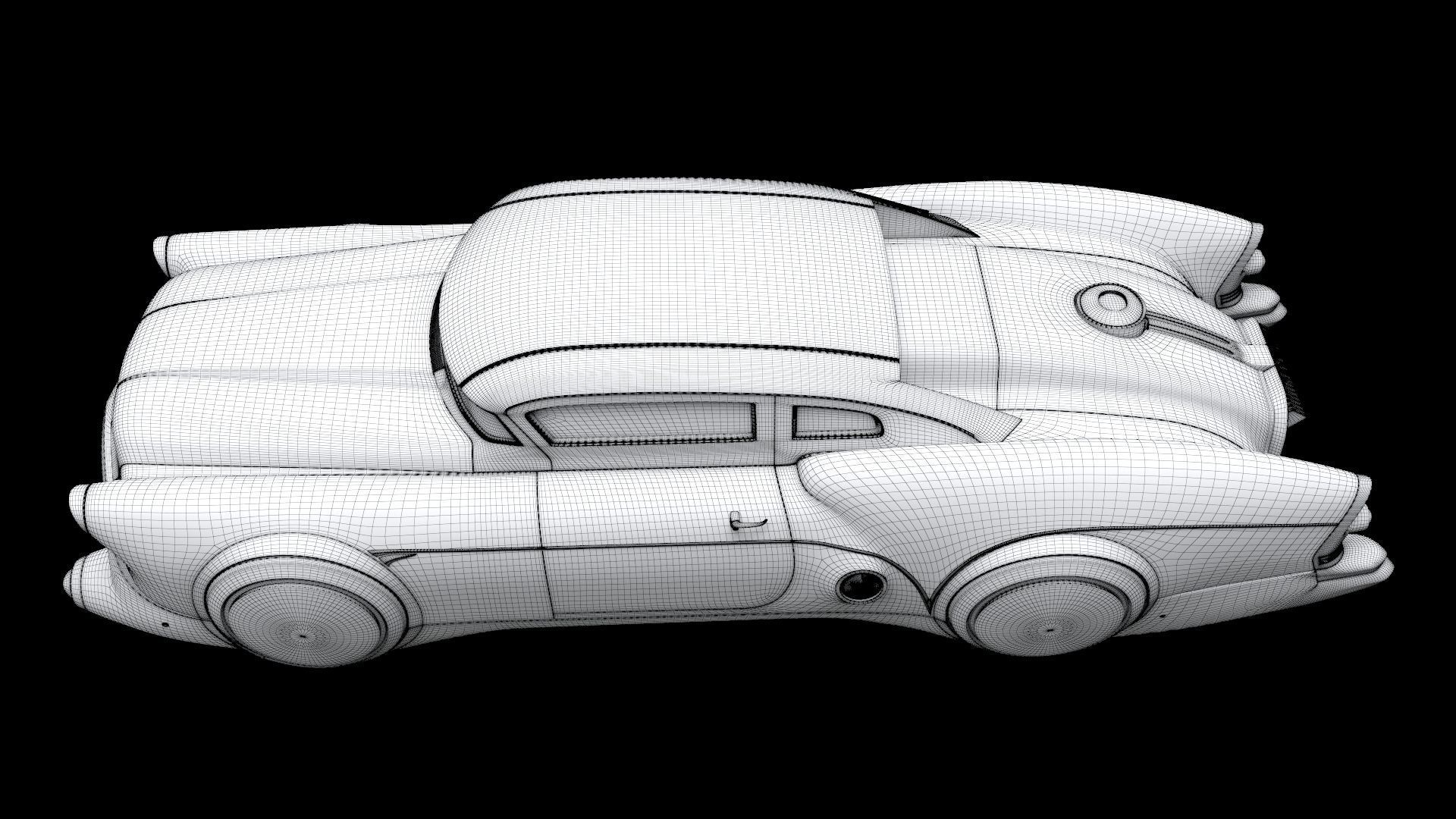 Futuristic flying car 3D model_46