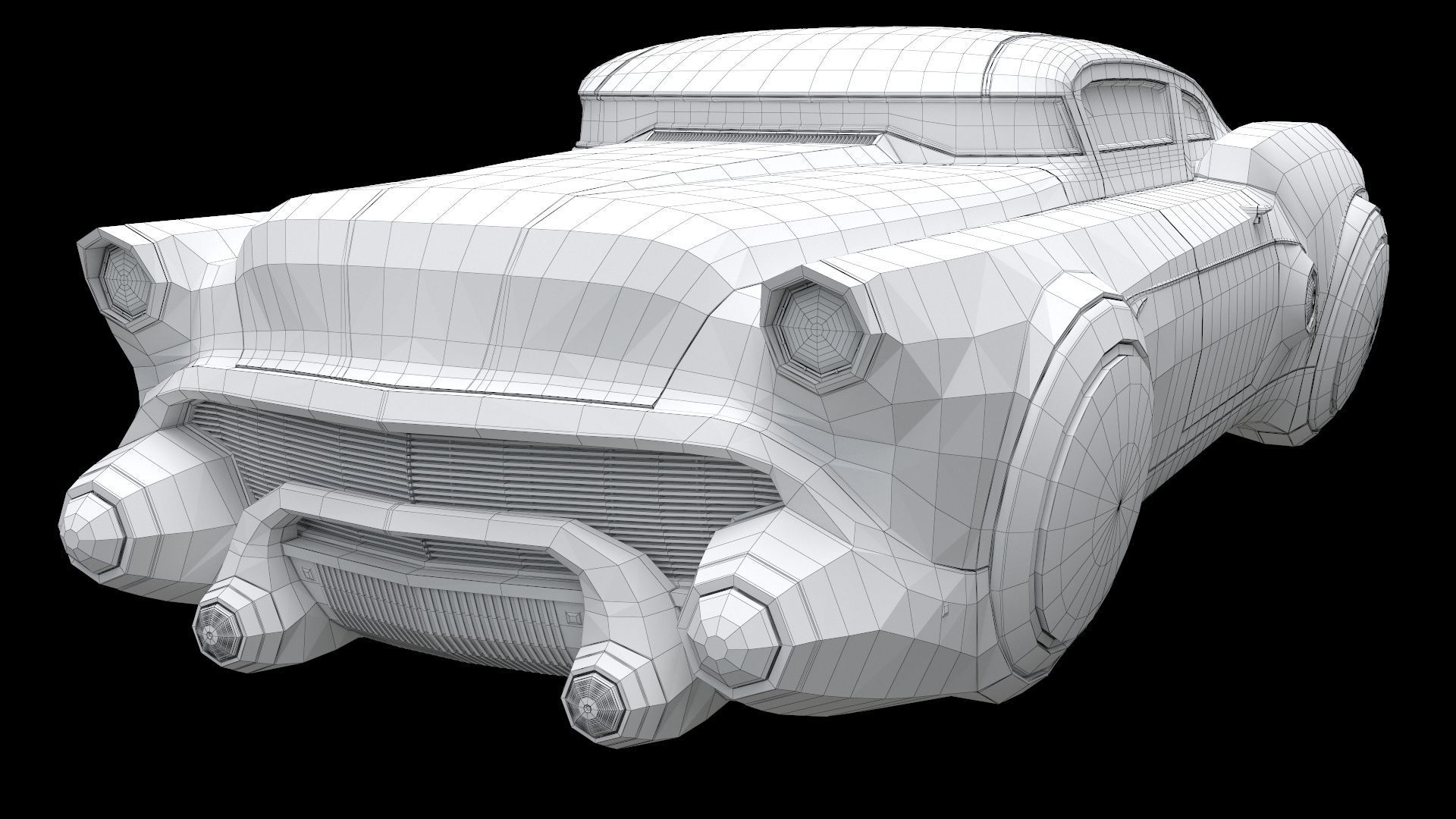 Futuristic flying car 3D model_5
