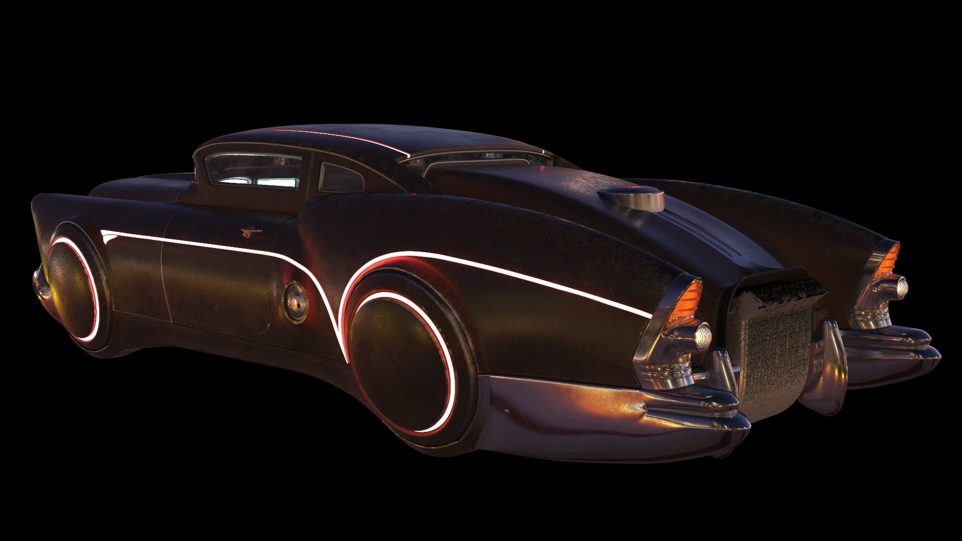 Futuristic flying car 3D model_18