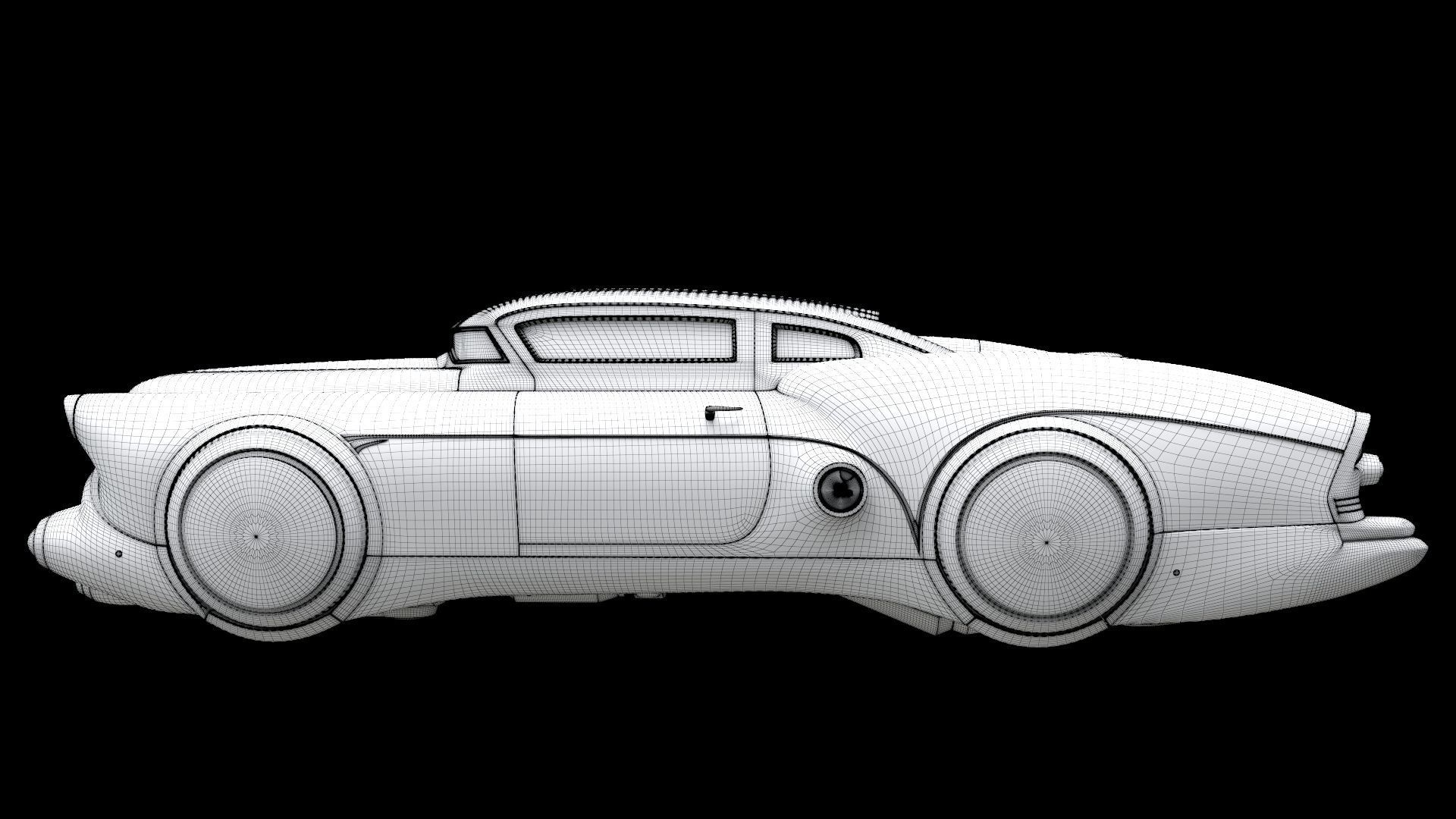 Futuristic flying car 3D model_16