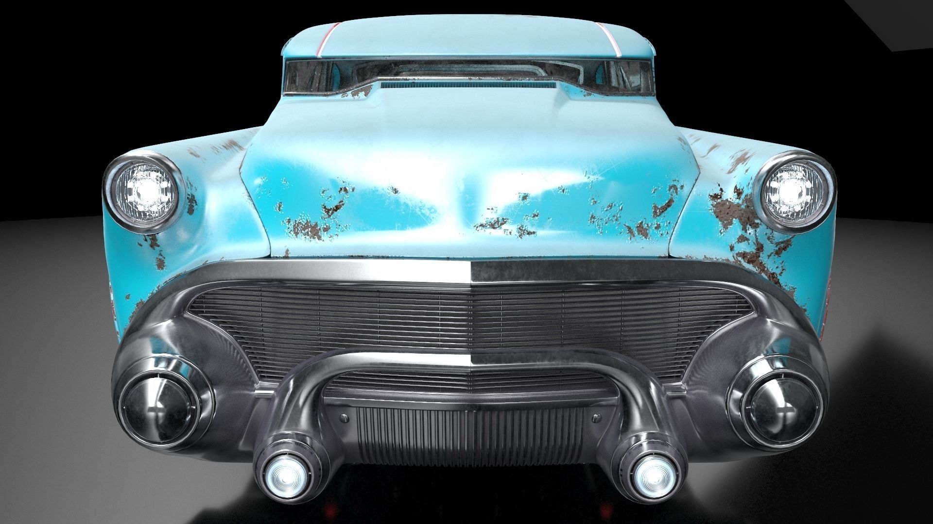 Futuristic flying car 3D model_29