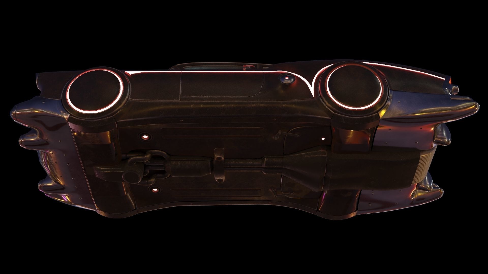 Futuristic flying car 3D model_38