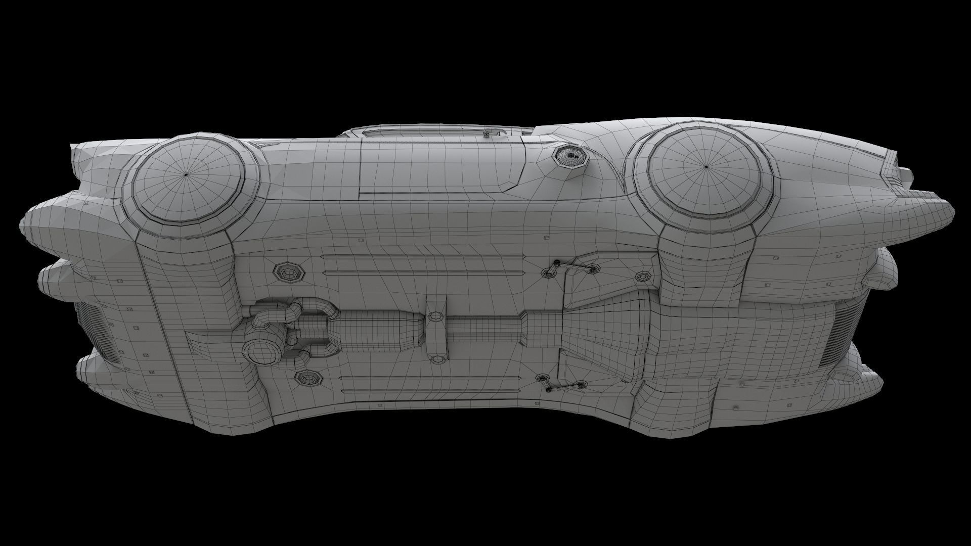 Futuristic flying car 3D model_40