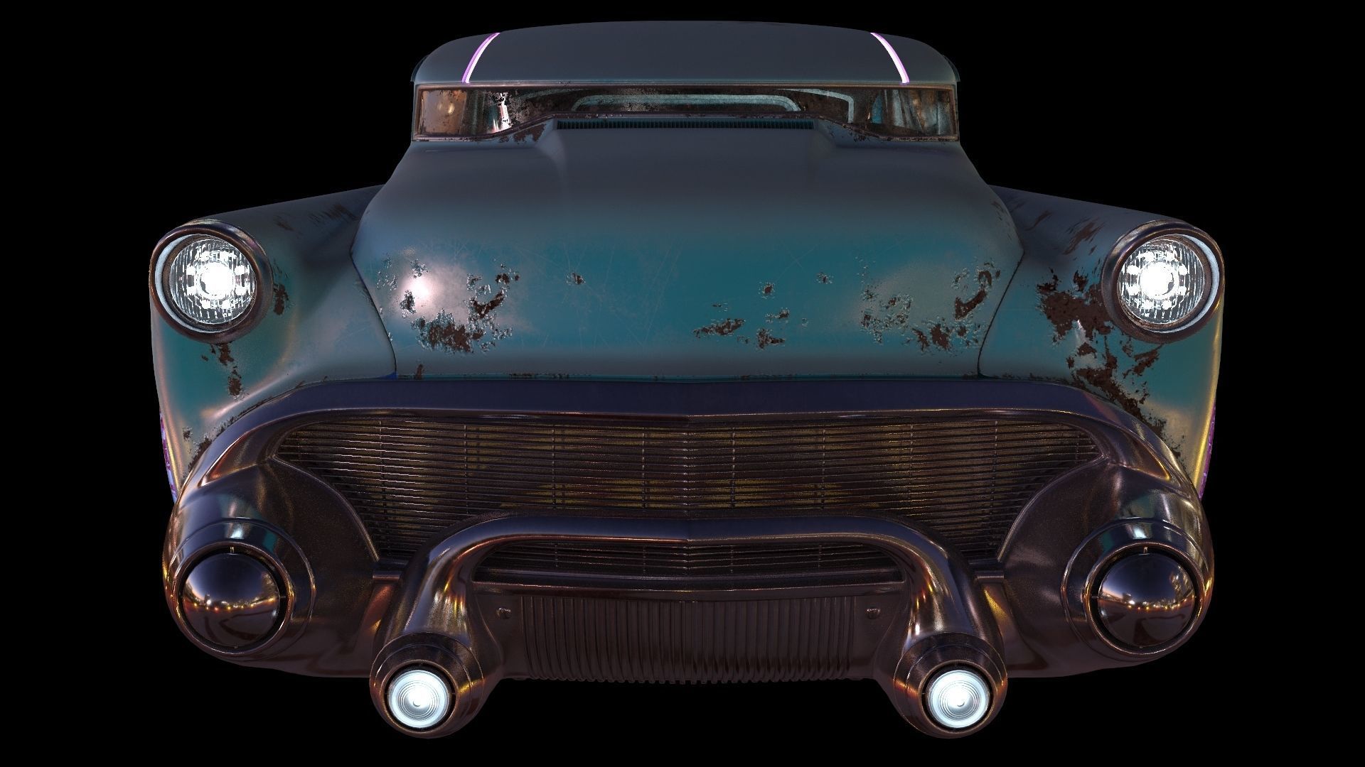 Futuristic flying car 3D model_27