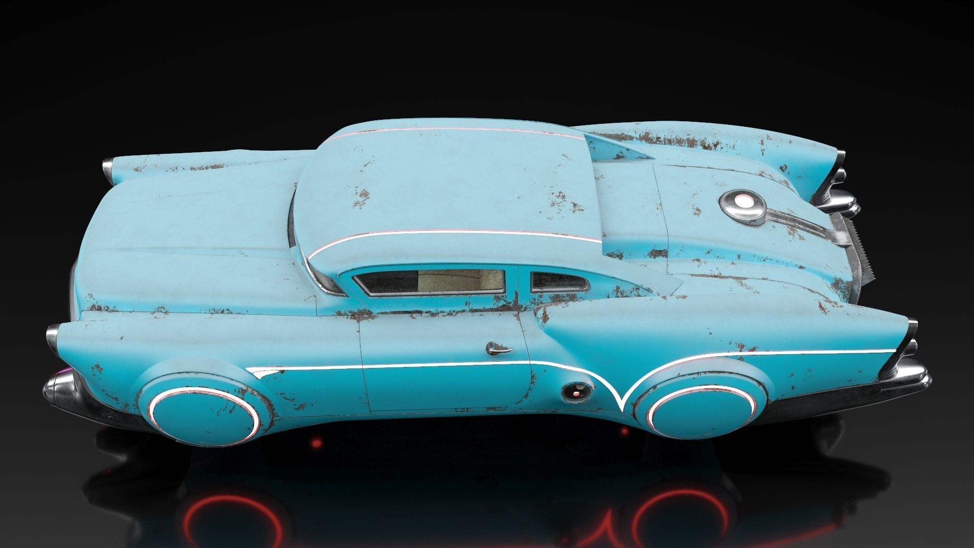 Futuristic flying car 3D model_44