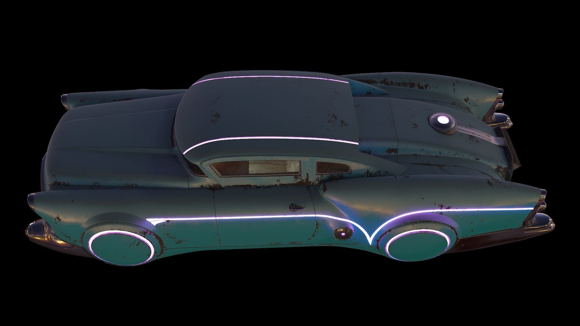 Futuristic flying car 3D model_42