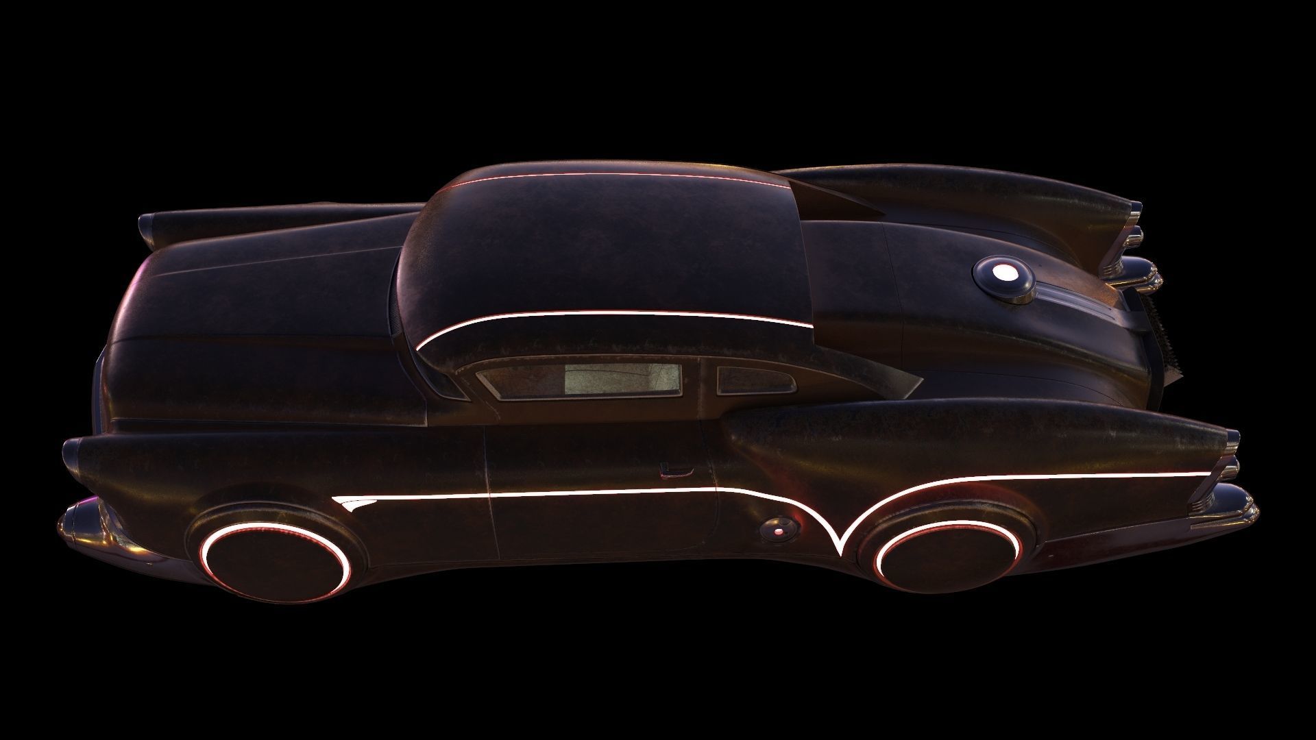 Futuristic flying car 3D model_43