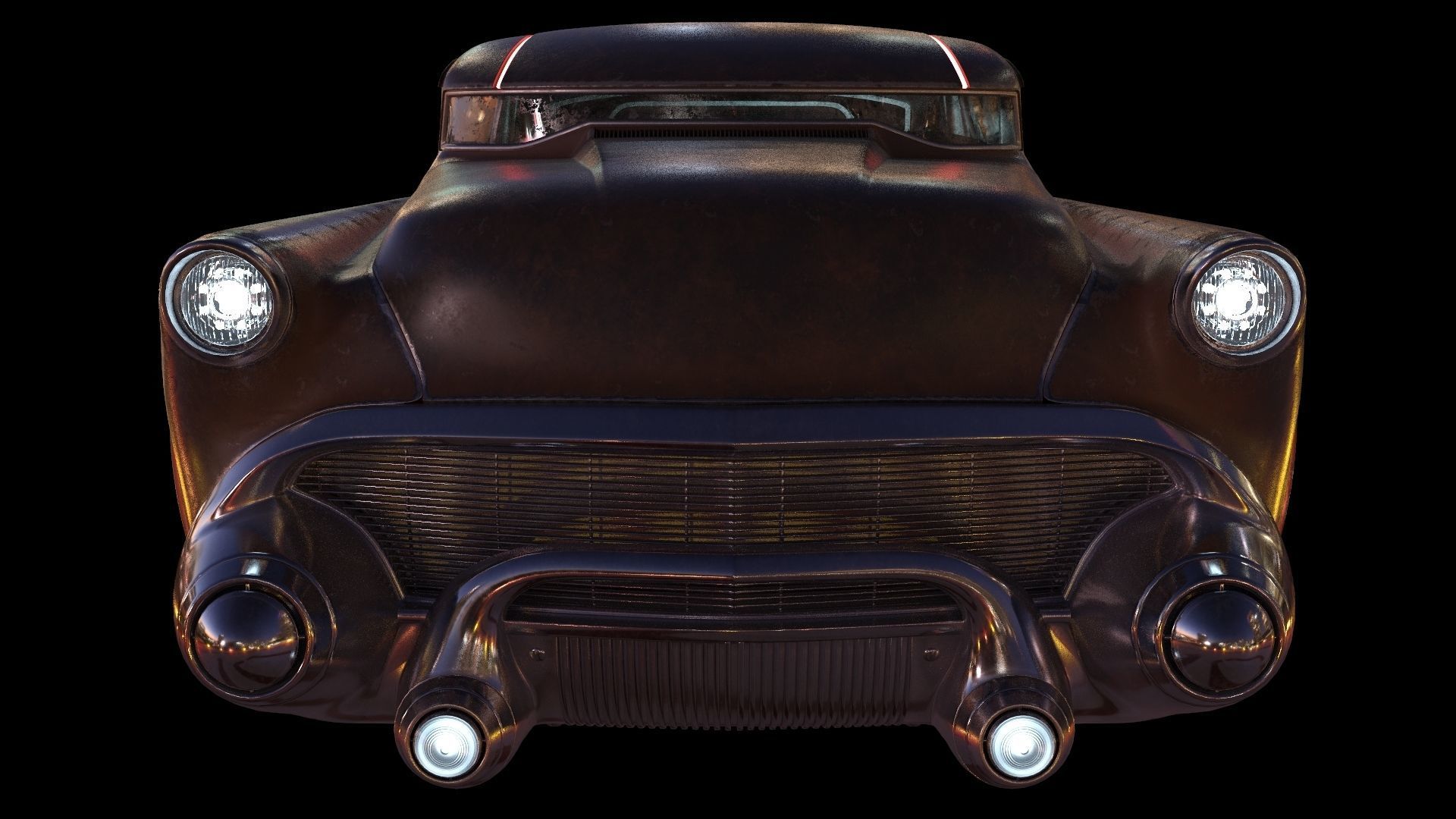 Futuristic flying car 3D model_28