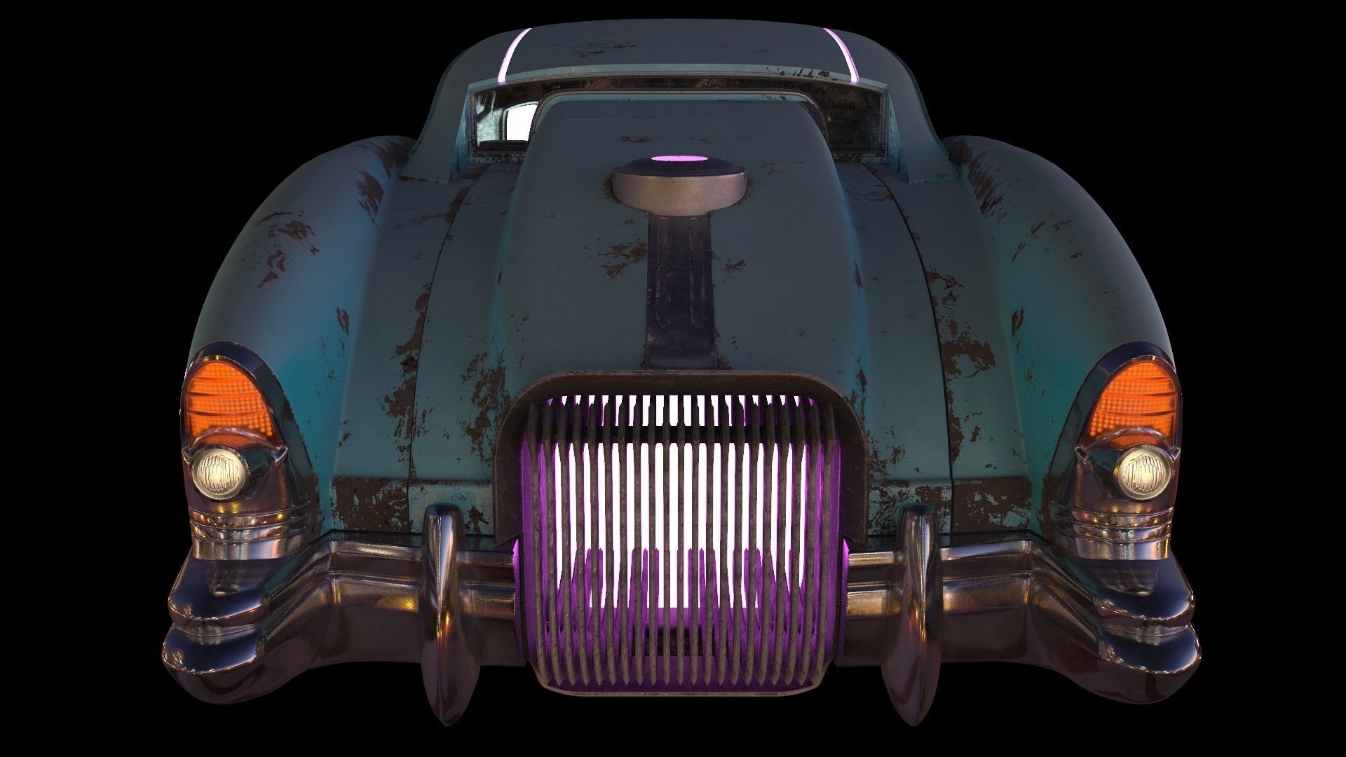 Futuristic flying car 3D model_22