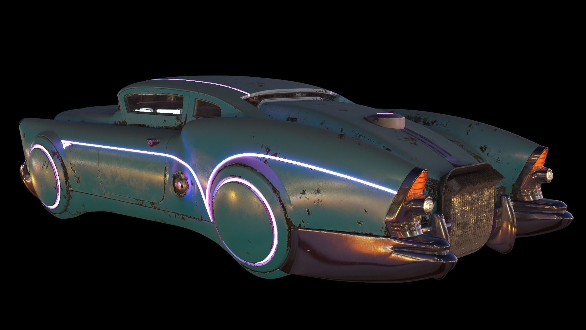 Futuristic flying car 3D model_17