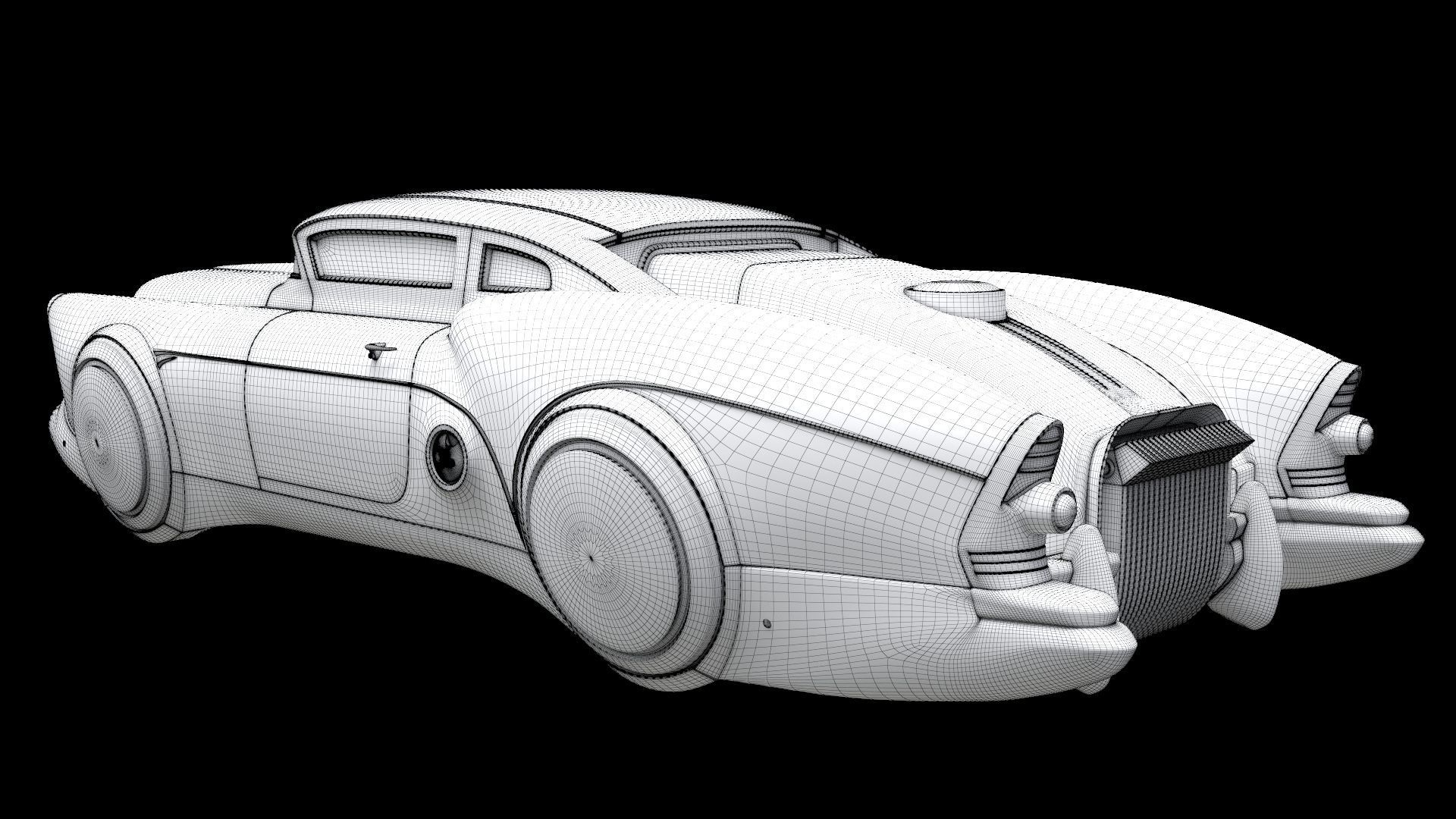 Futuristic flying car 3D model_21