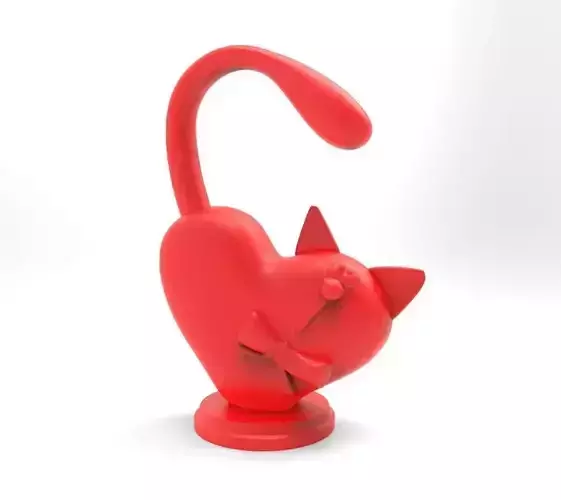  Cat heart for 3d printing