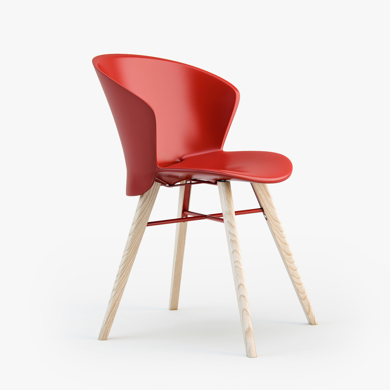 Calligaris Bahia wood chair 3D model CGTrader