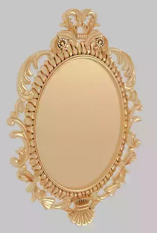 Classic frame of luxurious gold interior inlaid gold leaf CNC 3D model