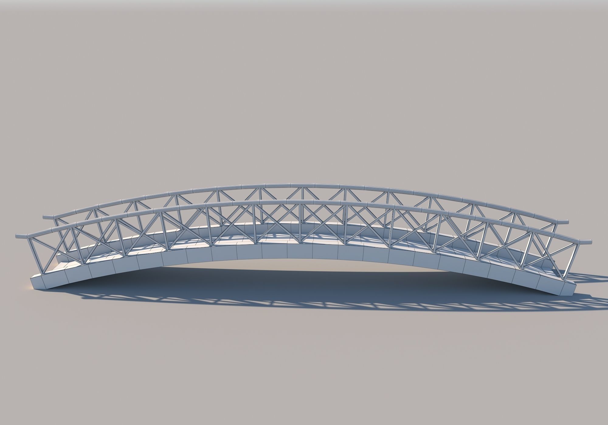 Wooden Bridge Low-poly 3D model_14
