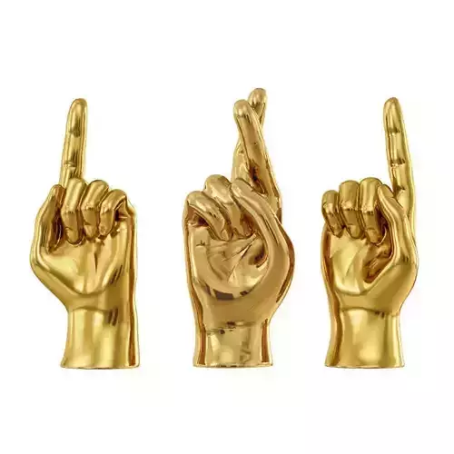 Sculpture Hands Sign 2 3D model