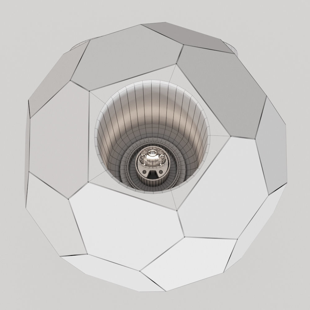 Restoration Hardware BOULE DE CRISTAL CORD PENDANT 3D model_3