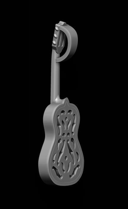 Guitar pendant 3D print model_5