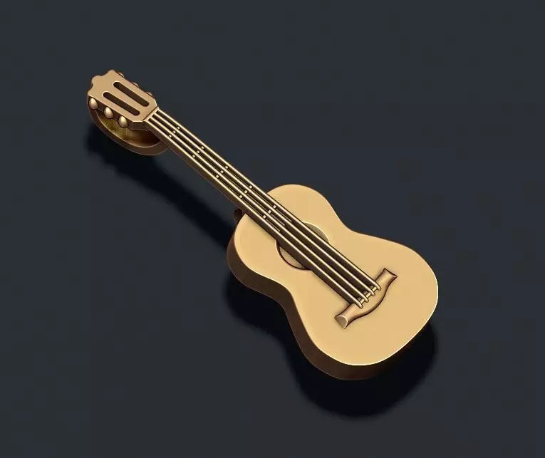 Guitar pendant 3D print model_0