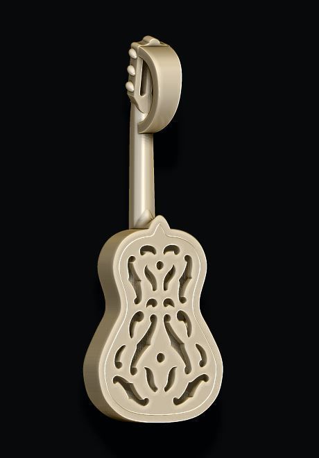 Guitar pendant 3D print model_6