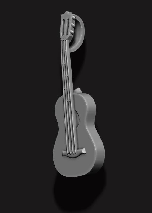Guitar pendant 3D print model_3