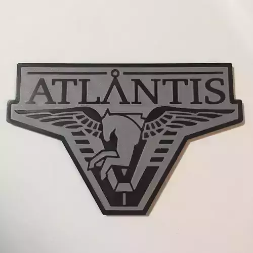 Stargate Atlantis Logo Coaster 3D print model