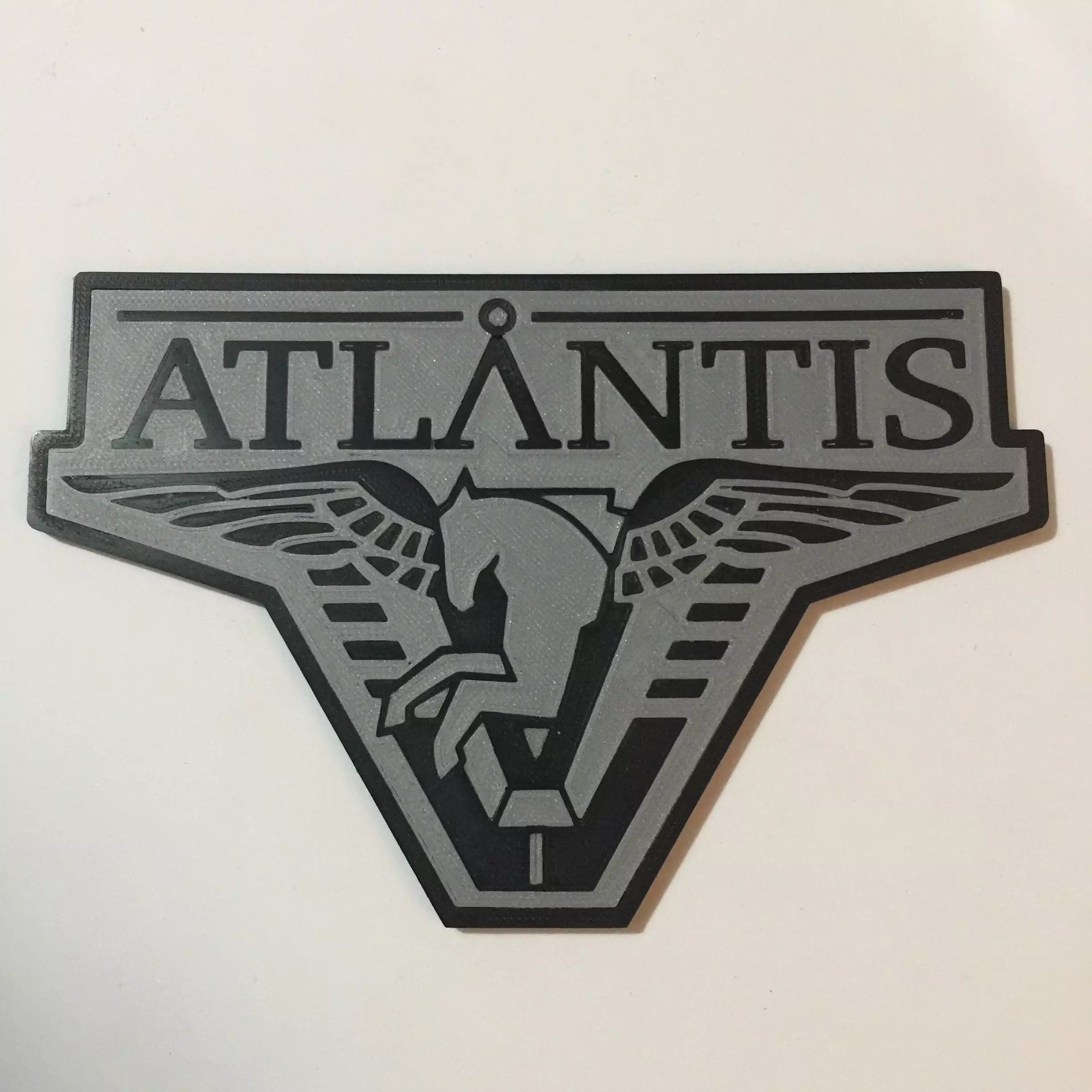 Stargate Atlantis Logo Coaster 3D print model_0