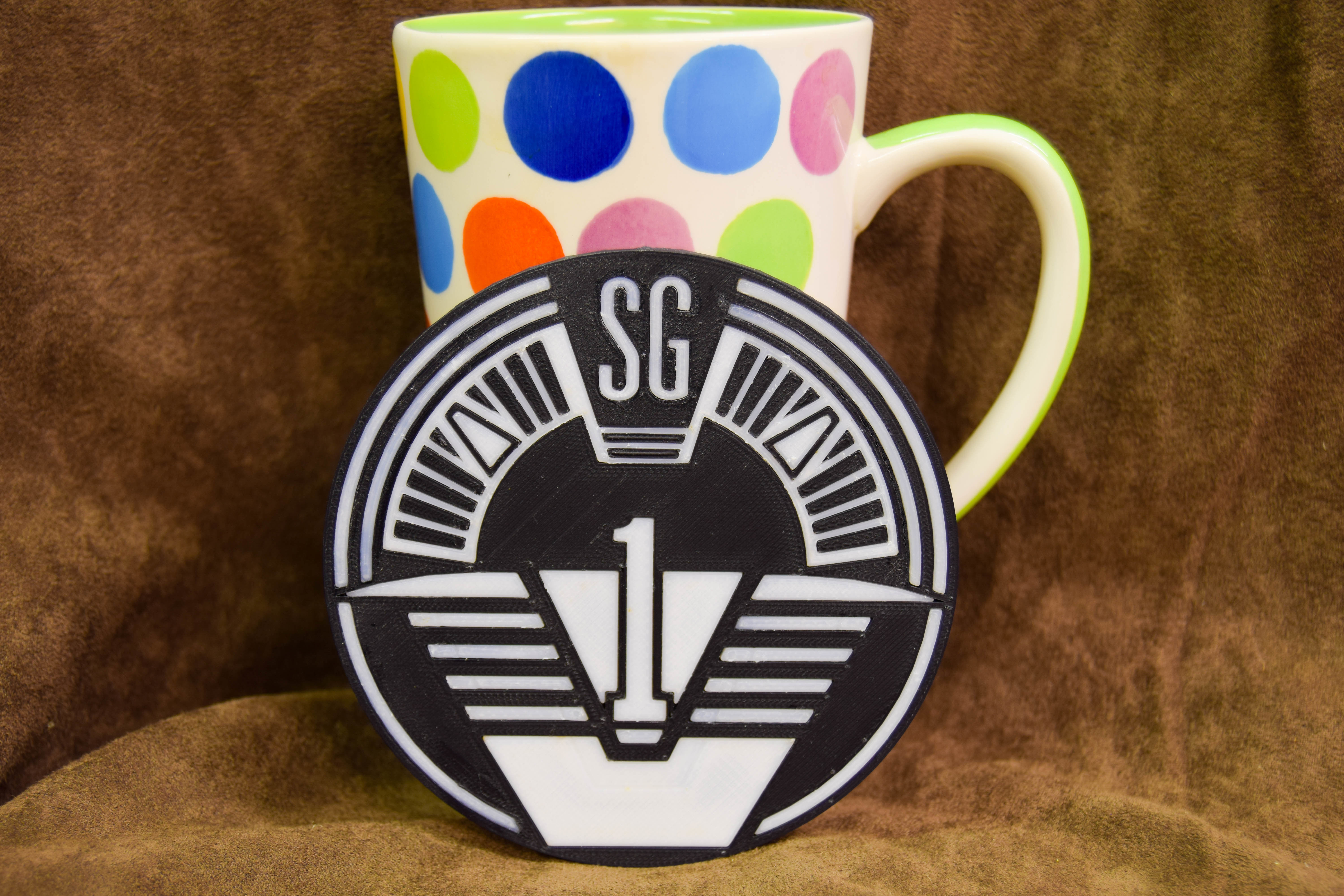 Stargate SG-1 Patch Coaster 3D print model_3