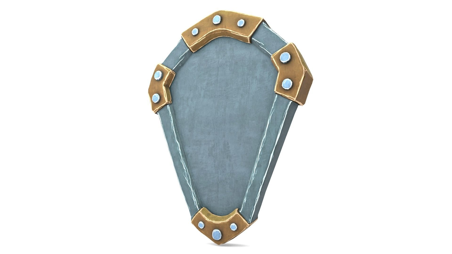 Ancient Shield Low-poly 3D model_23