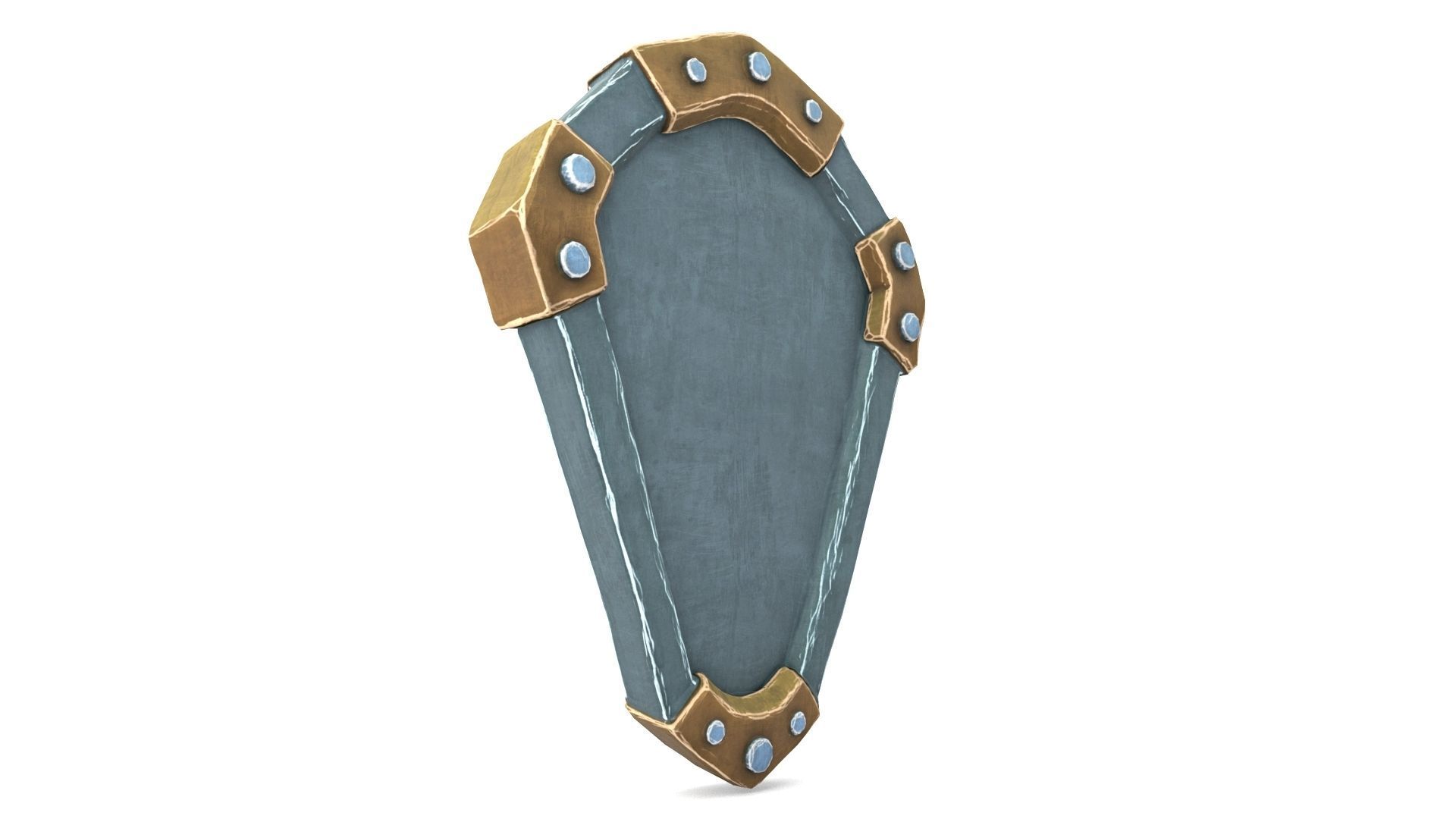 Ancient Shield Low-poly 3D model_9