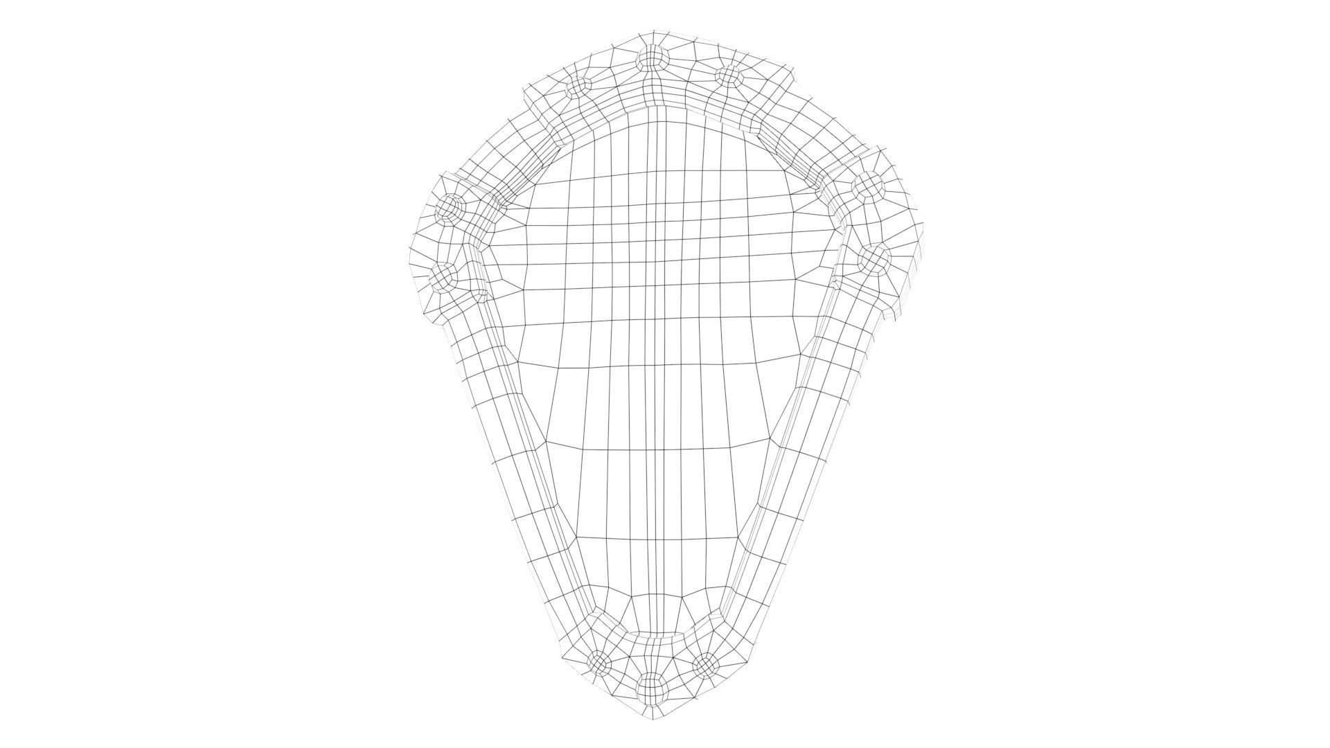 Ancient Shield Low-poly 3D model_6
