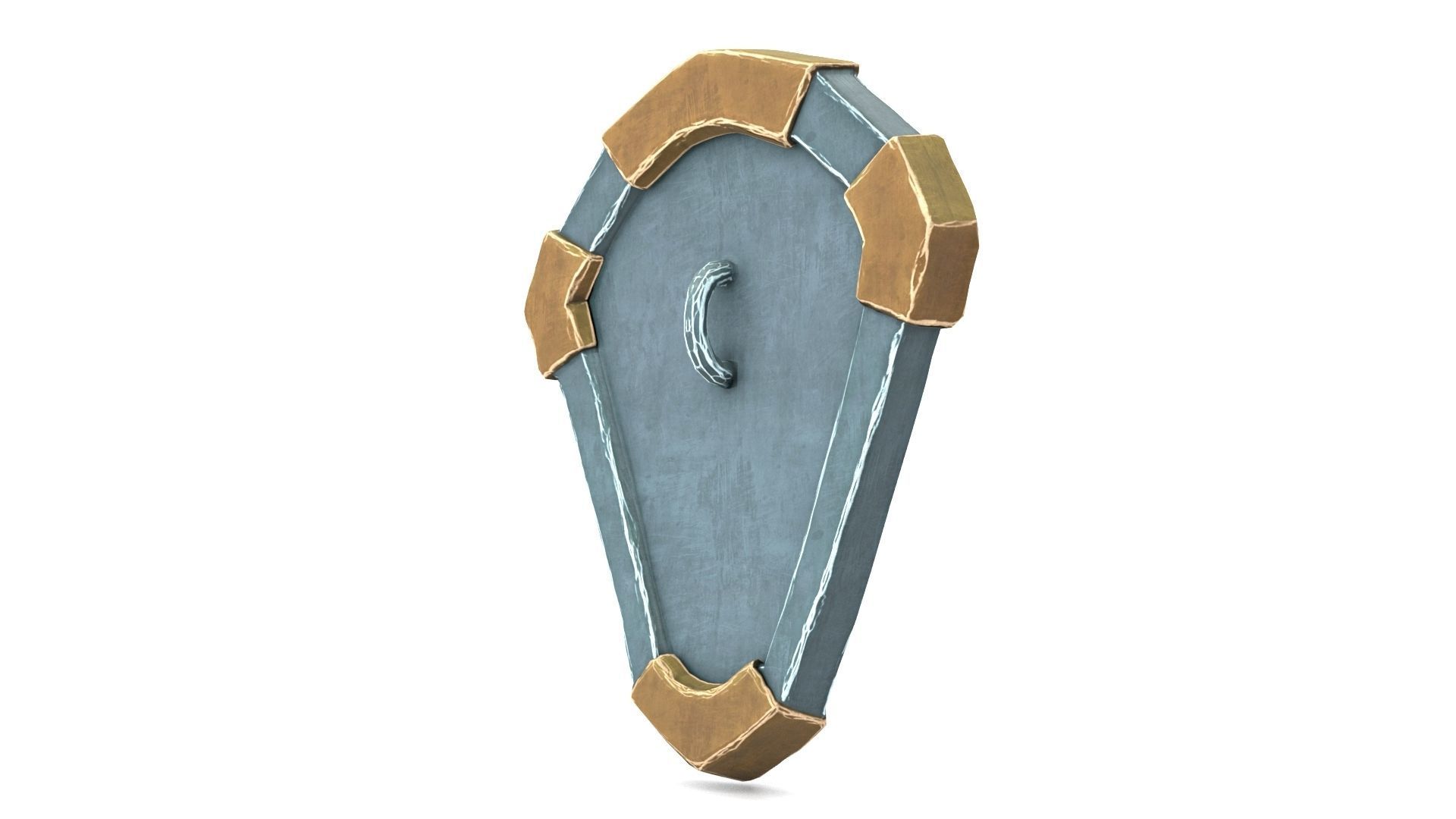 Ancient Shield Low-poly 3D model_13
