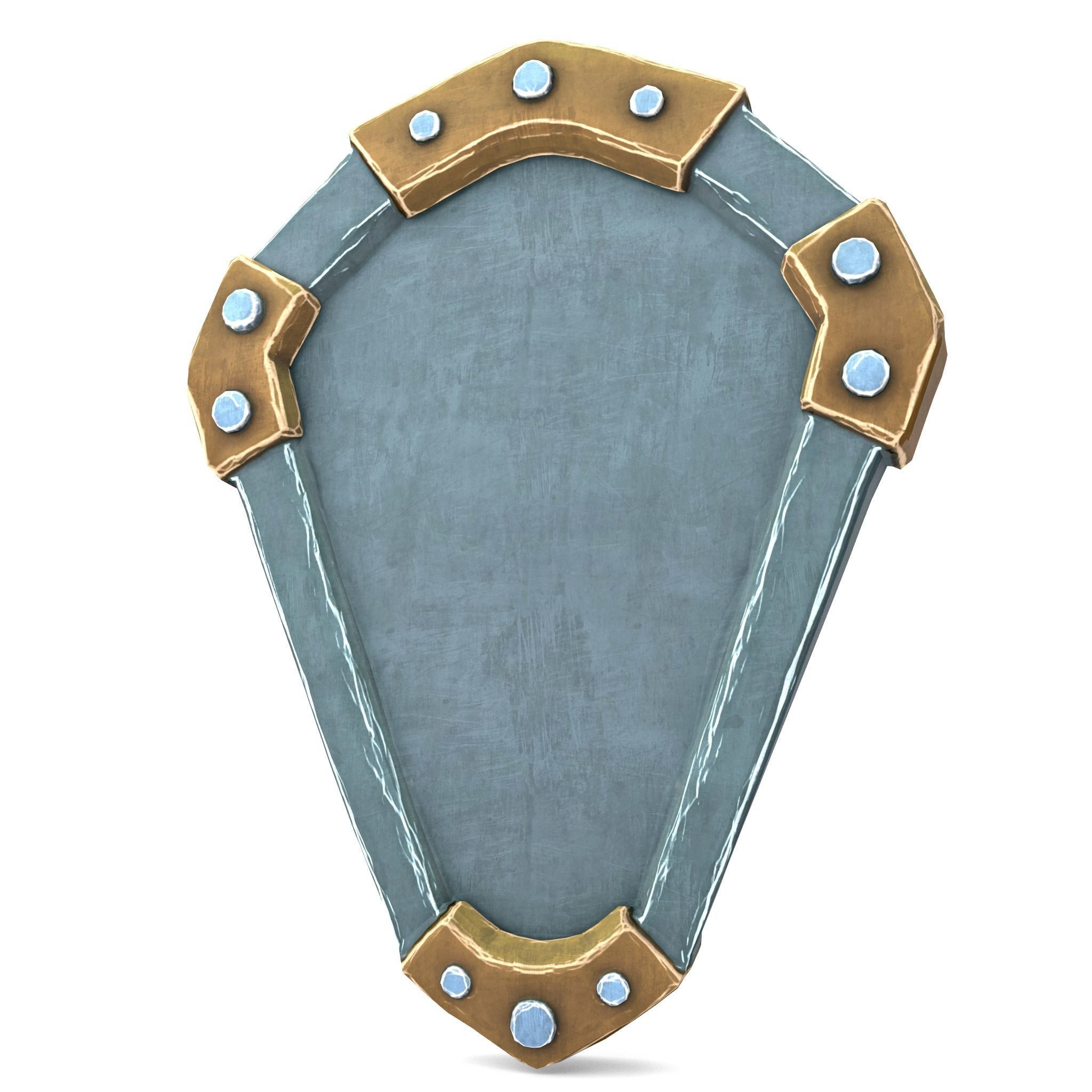 Ancient Shield Low-poly 3D model_2