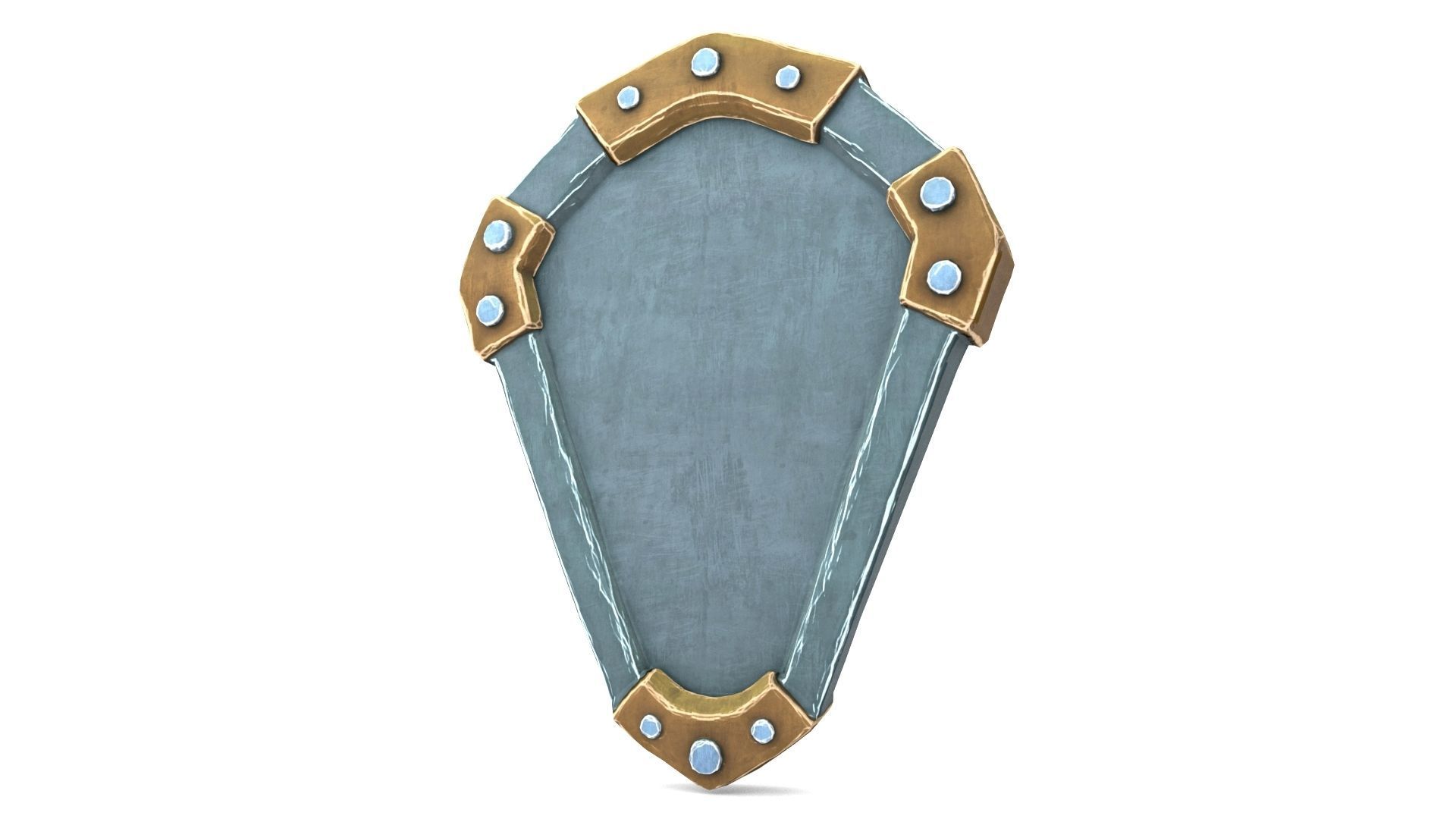 Ancient Shield Low-poly 3D model_3