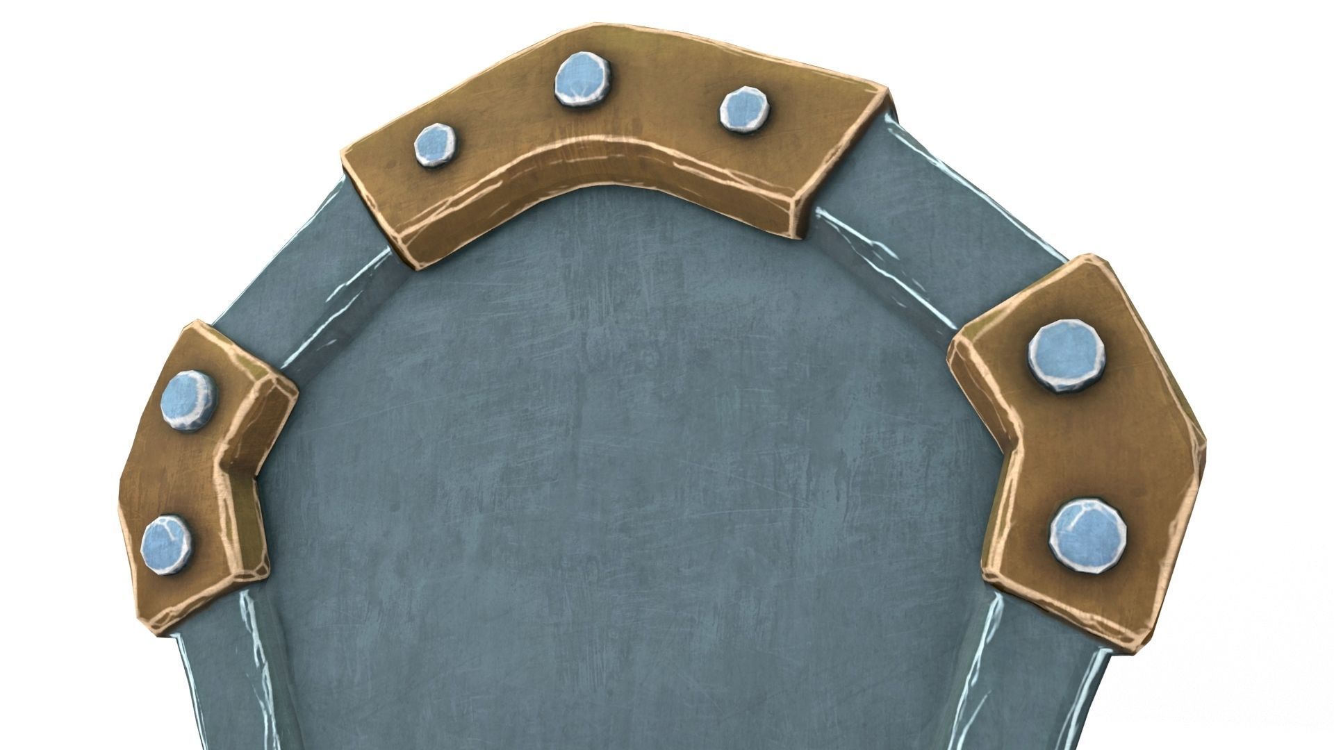Ancient Shield Low-poly 3D model_25