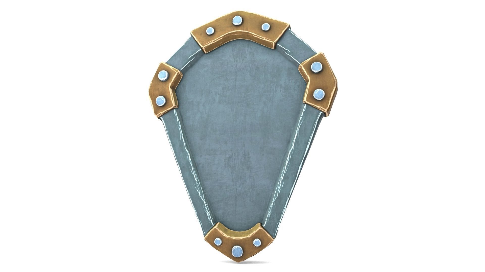 Ancient Shield Low-poly 3D model_5