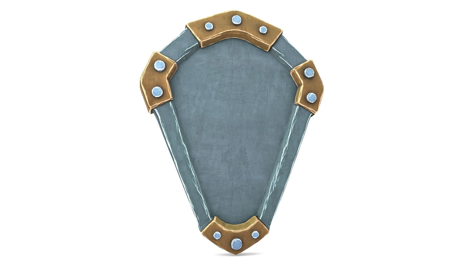 Ancient Shield Low-poly 3D model_7