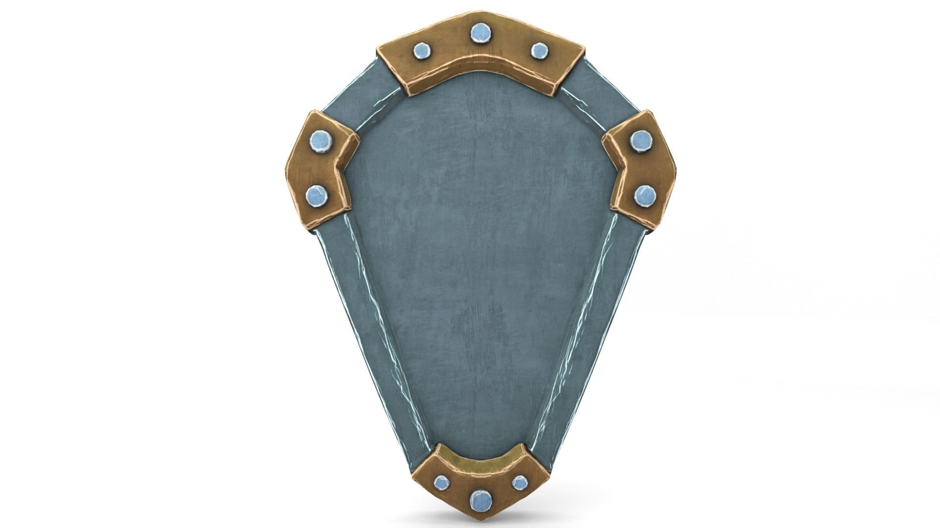 Ancient Shield Low-poly 3D model_40