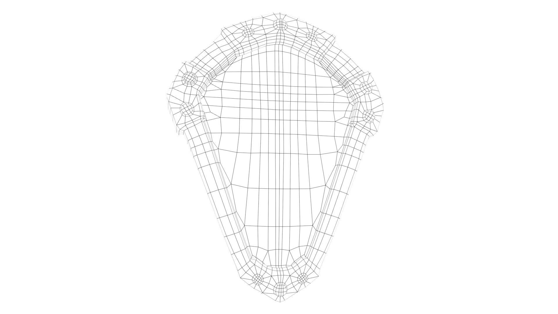 Ancient Shield Low-poly 3D model_8