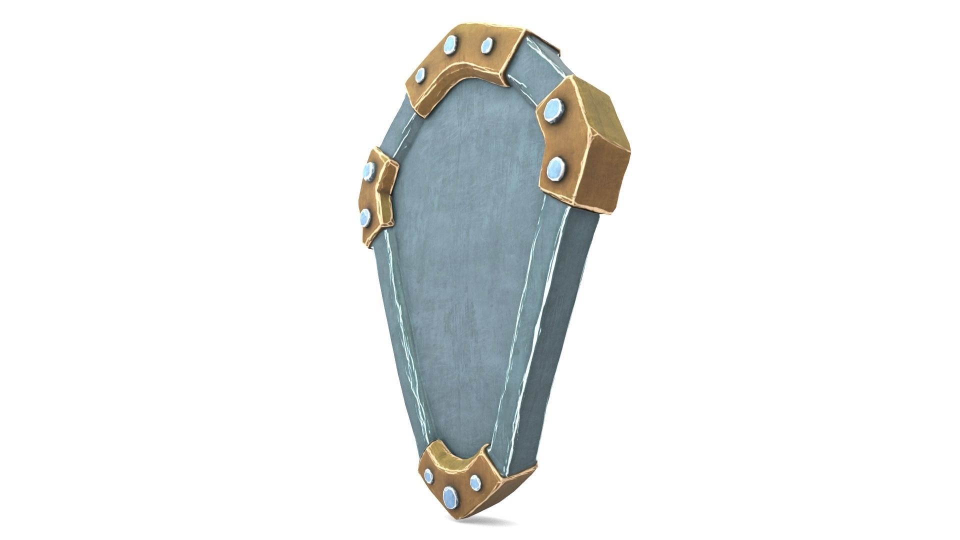 Ancient Shield Low-poly 3D model_21