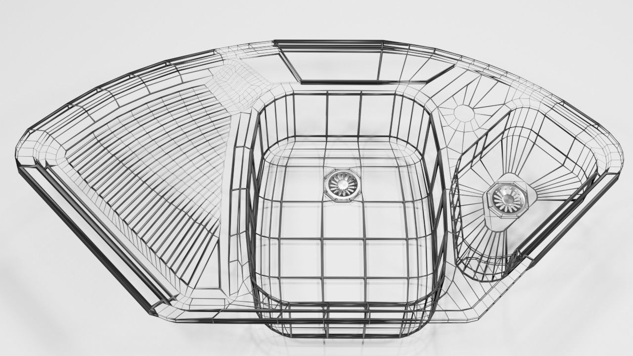 Corner kitchen sink 3D model_5