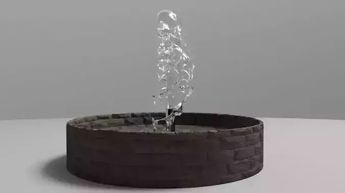 animted fountation 3D model
