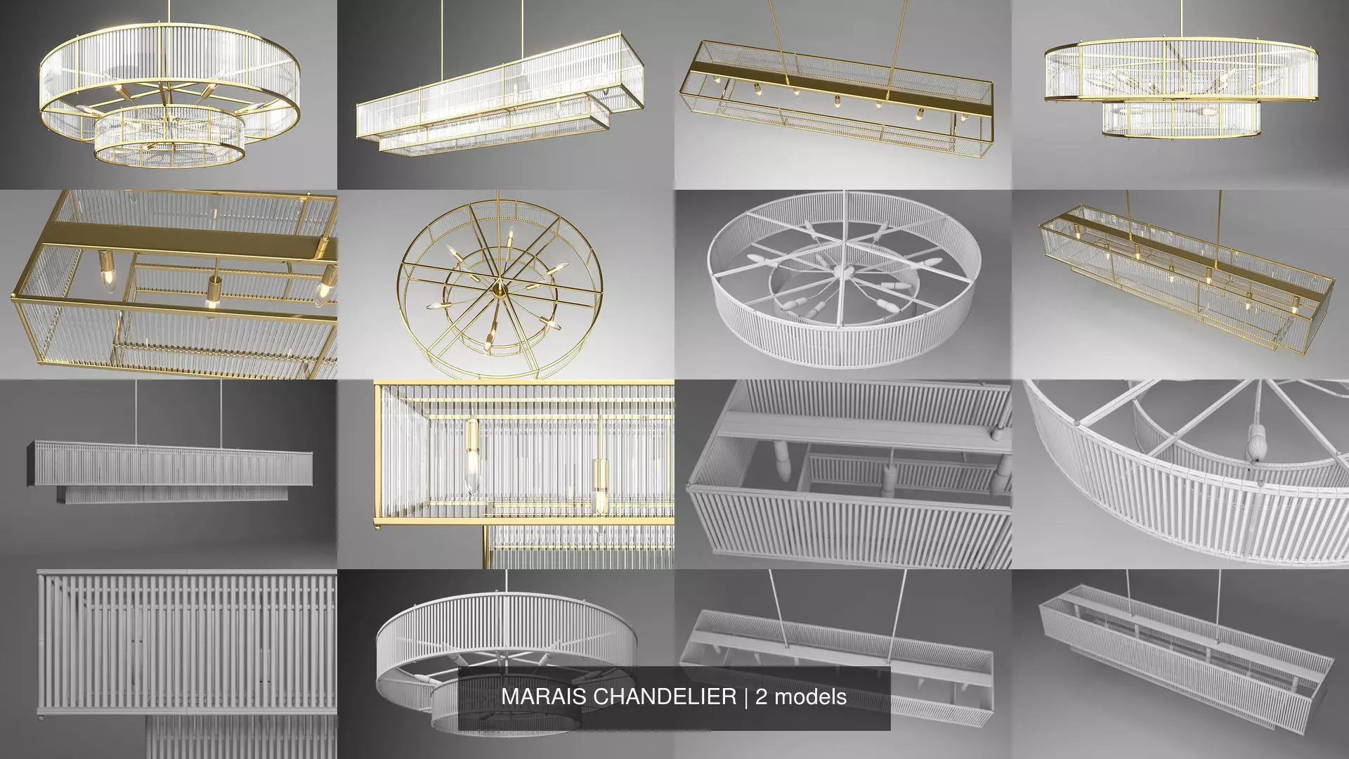 MARAIS CHANDELIER 3D Model Collection_0
