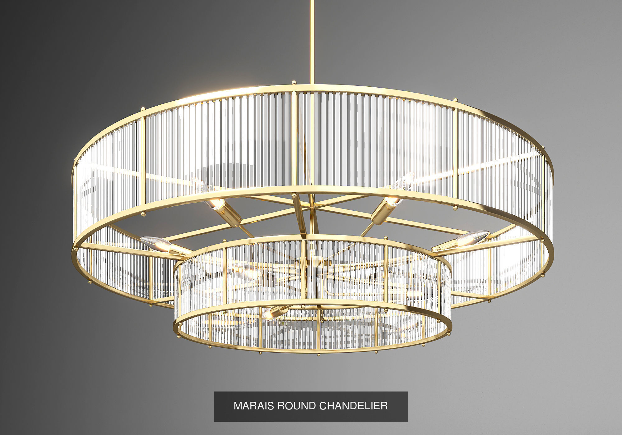 MARAIS CHANDELIER 3D Model Collection_1
