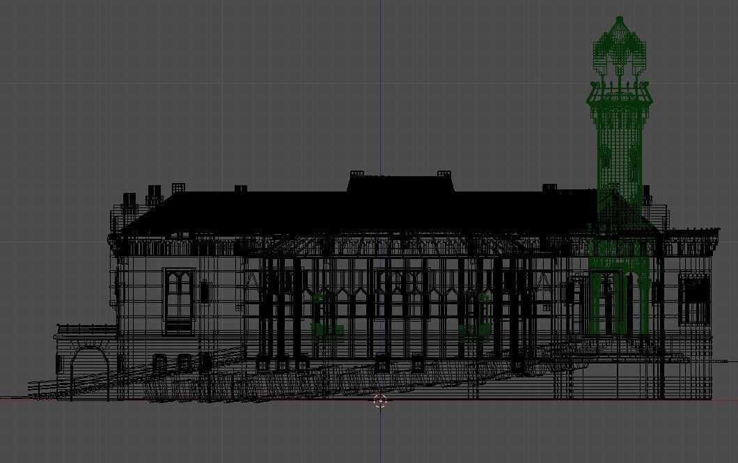 ElCapricho building with orange roof 3D model_6