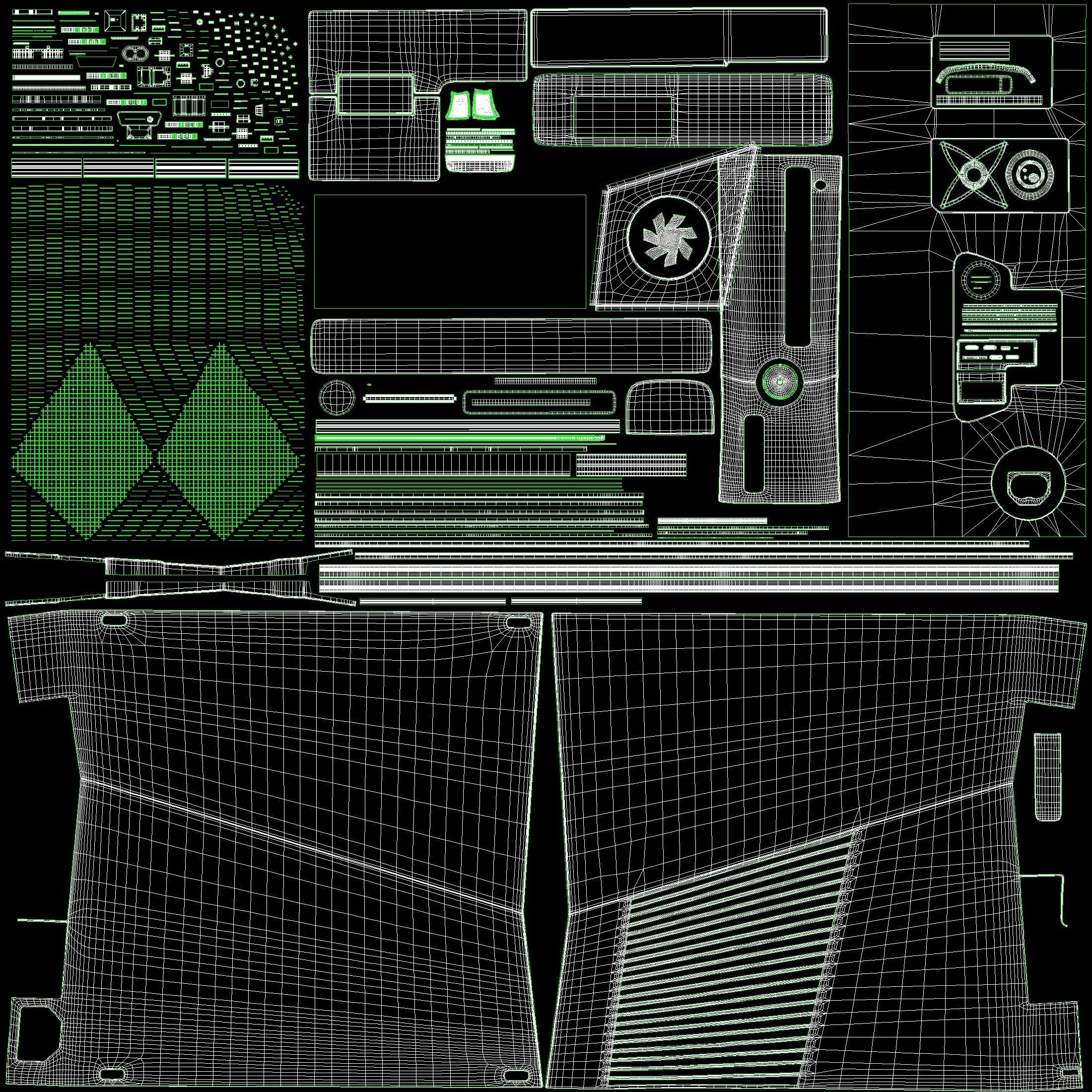 Microsoft Xbox 360 Slim 3D model_18