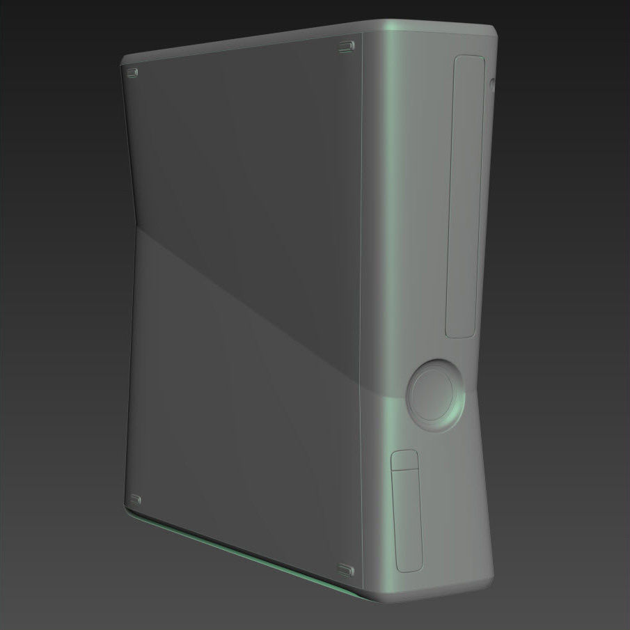 Microsoft Xbox 360 Slim 3D model_12